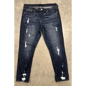 Buckle Black Fit No. 256 Jeans Womens 32 Blue Boyfriend Fit Stretch Mid Rise